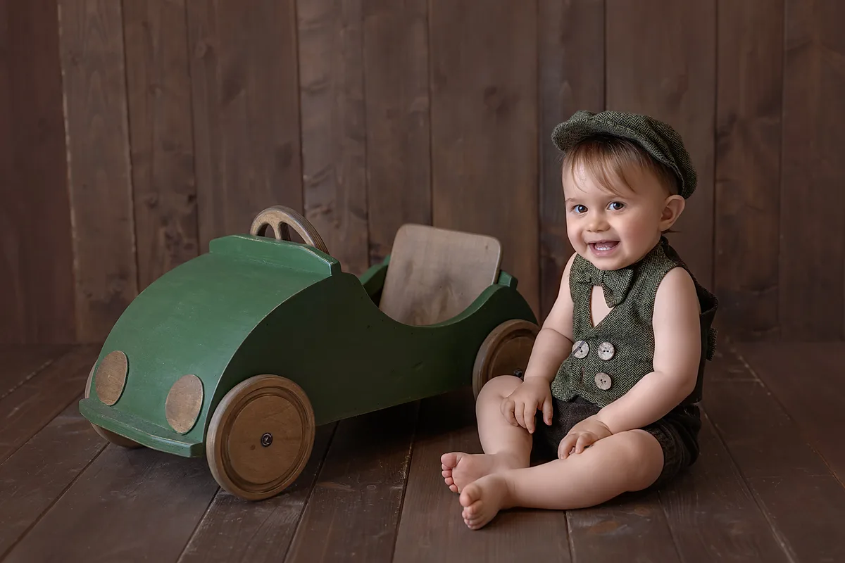 Babyfoto zum 9-Monats-Meilenstein